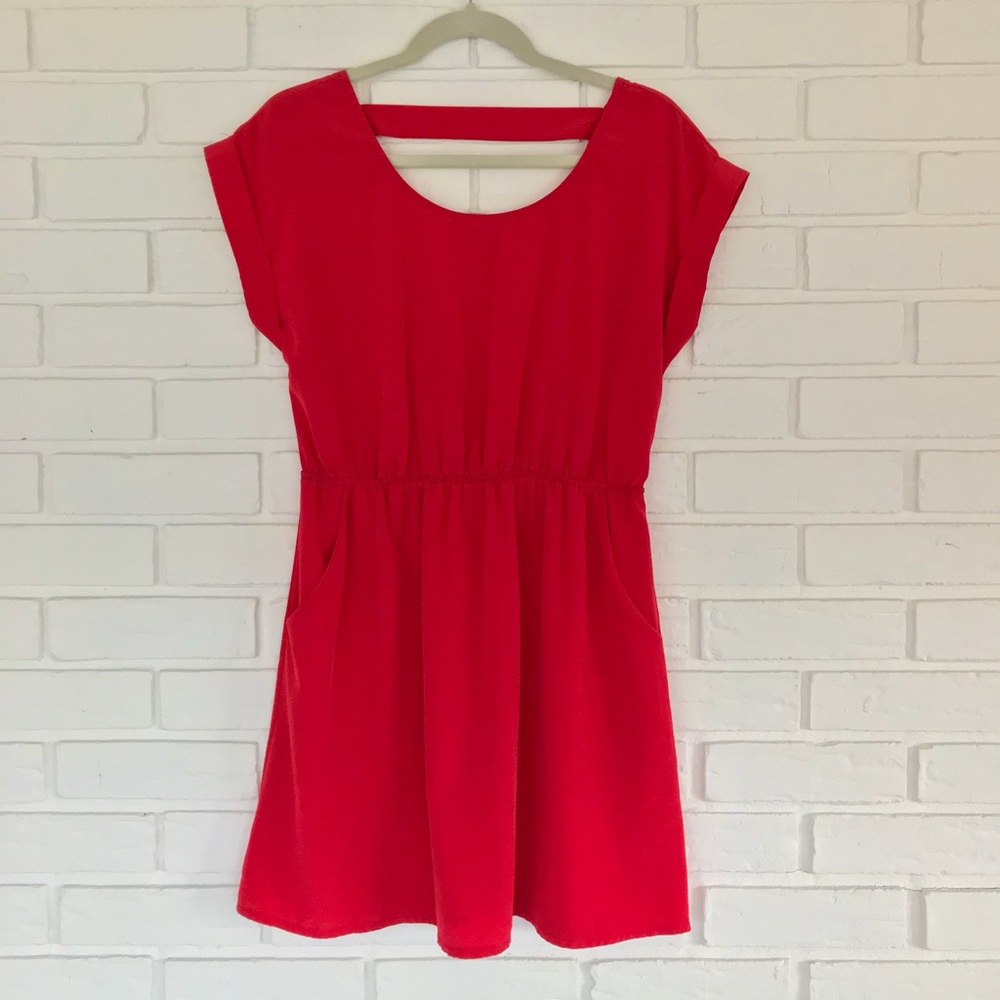 pink.rose Red Dress